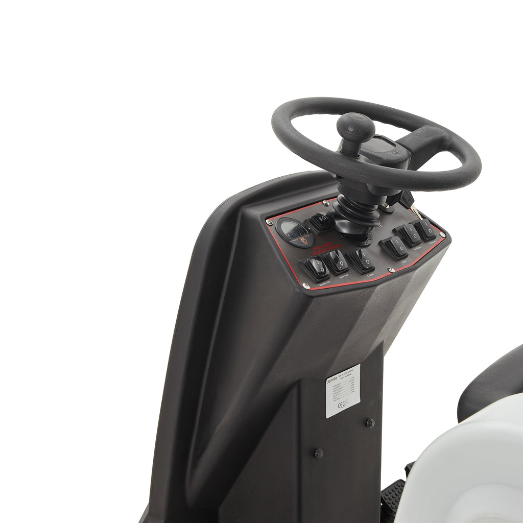 Ride-On Floor Sweeper 49" Sweeping Width 25 Gal 77,500 sq ft/hr 6 MPH