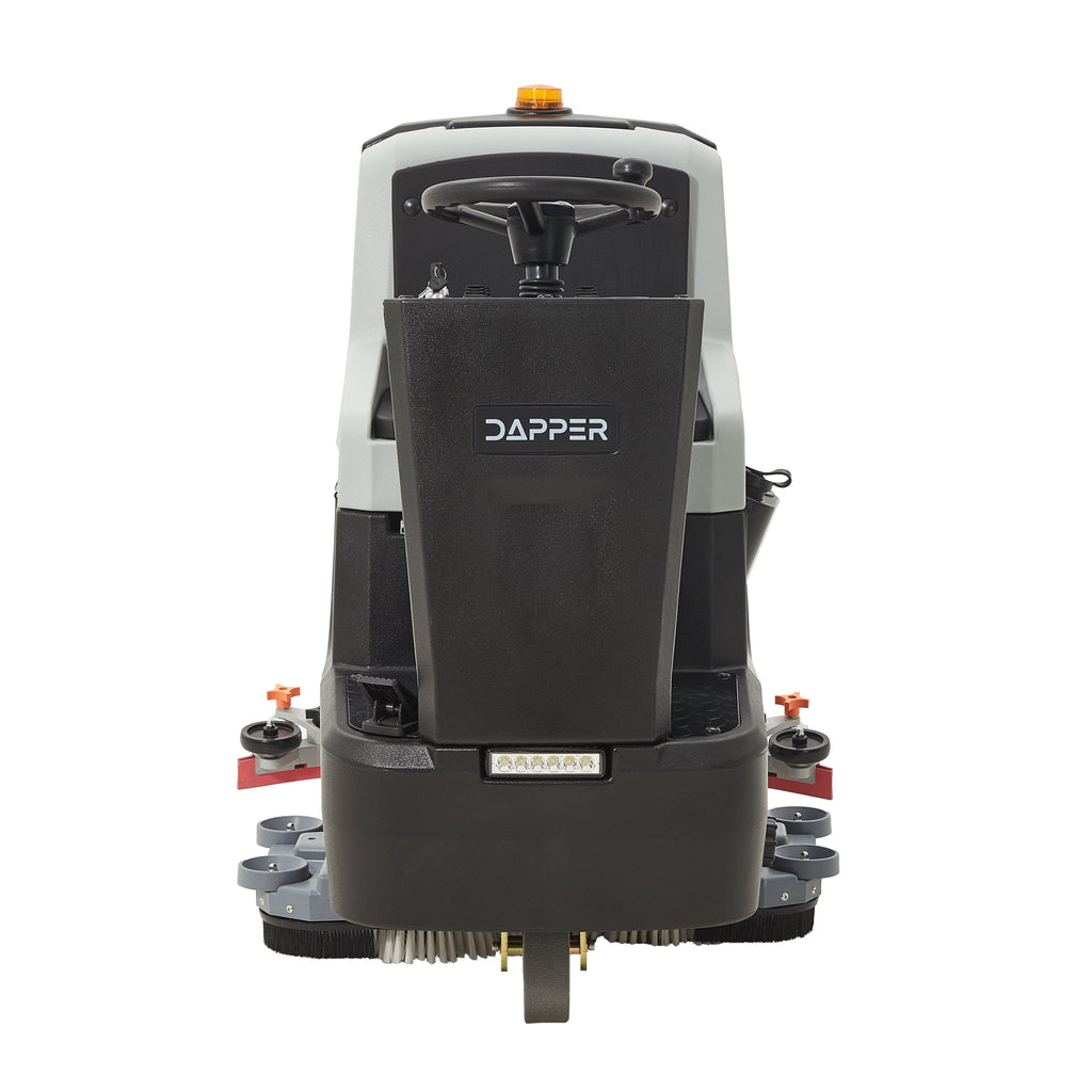 Battery Powered Ride-On Floor Scrubber Machine, 30" Brush, 39" Squeegee