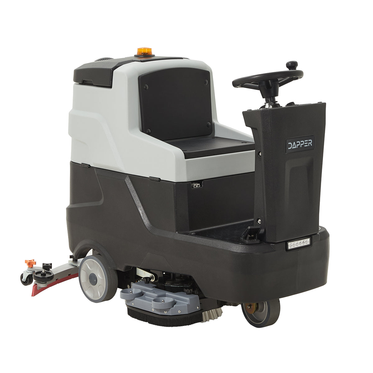 Battery Powered Ride-On Floor Scrubber Machine, 30" Brush, 39" Squeegee
