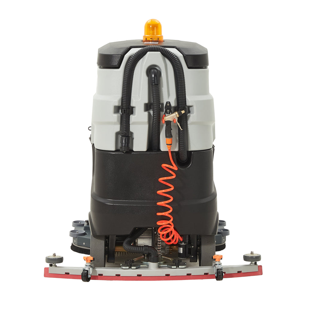 Battery Powered Ride-On Floor Scrubber Machine, 38" Brush, 48" Squeegee