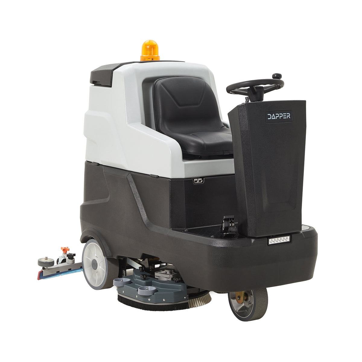 Battery Powered Ride-On Floor Scrubber Machine, 38" Brush, 48" Squeegee
