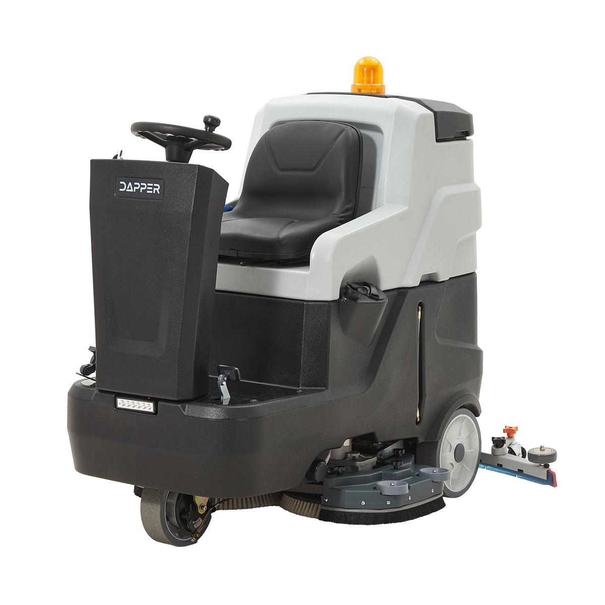 Battery Powered Ride-On Floor Scrubber Machine, 38" Brush, 48" Squeegee