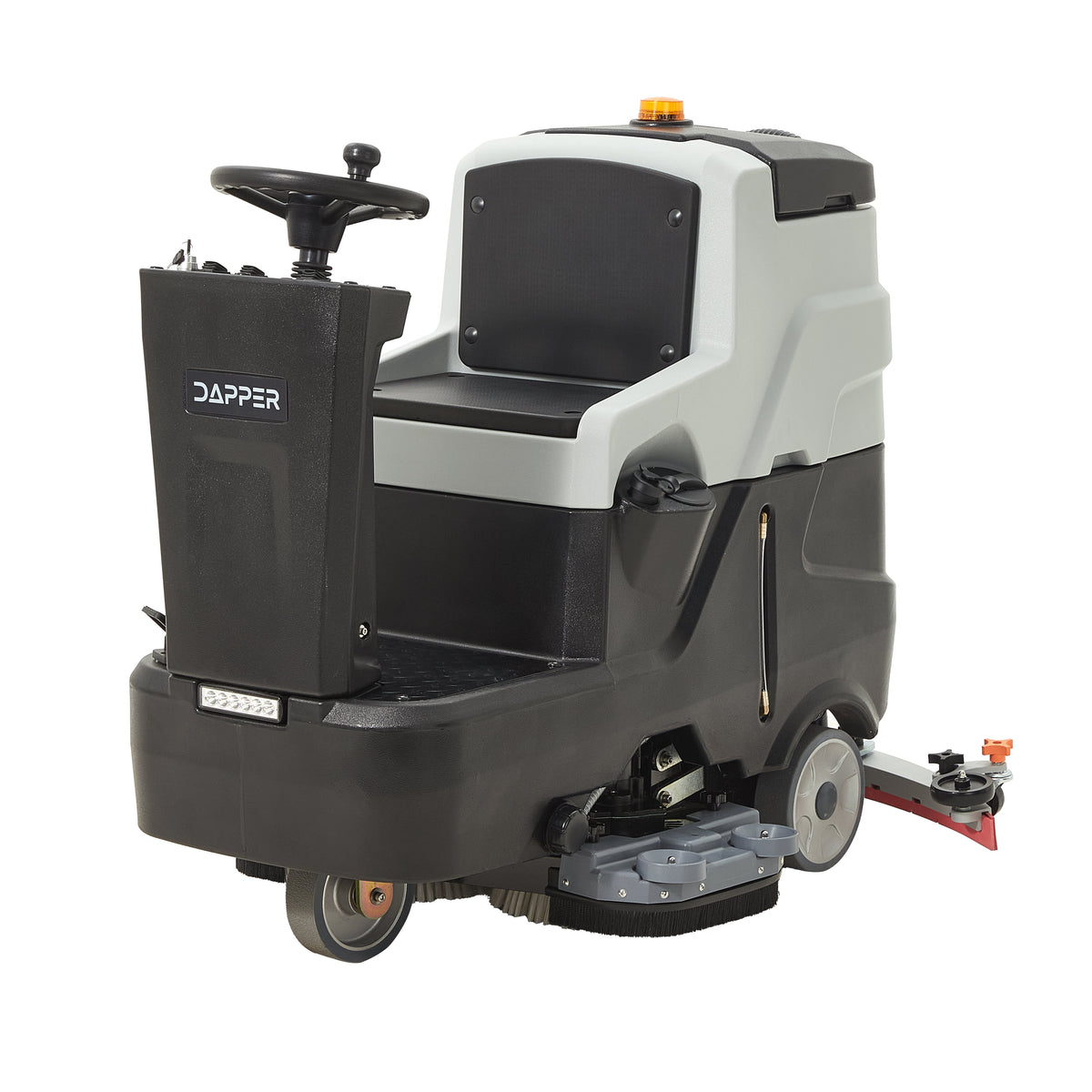 Battery Powered Ride-On Floor Scrubber Machine, 30" Brush, 39" Squeegee