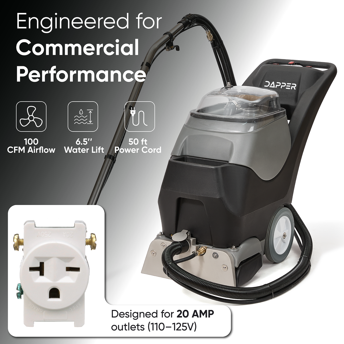 4-in-1 Cold Water Carpet Extractor Machine with Steam, Upholstery & Floor Wand