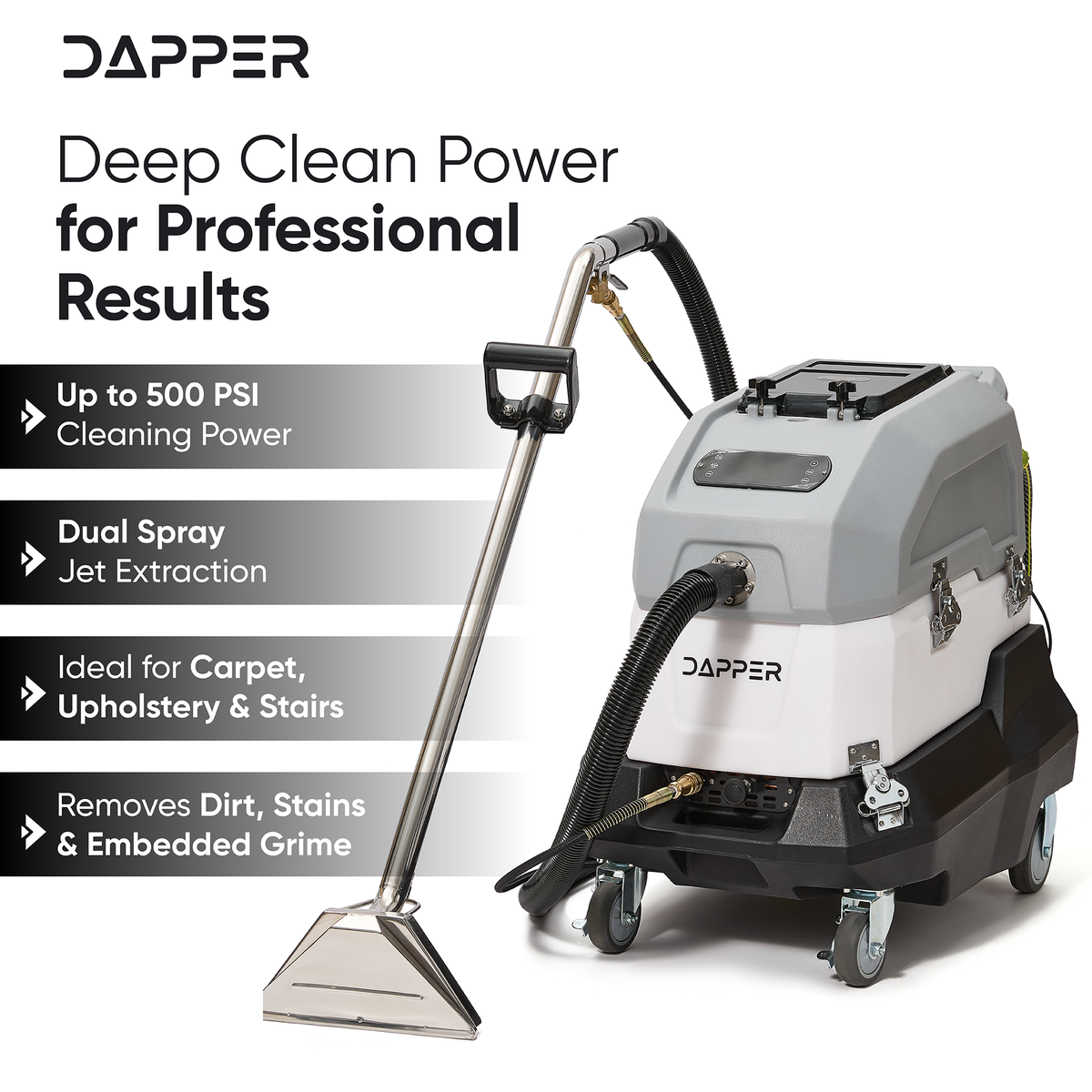 Hot Water Carpet and Upholstery Extractor Machine 8 Gal Tank