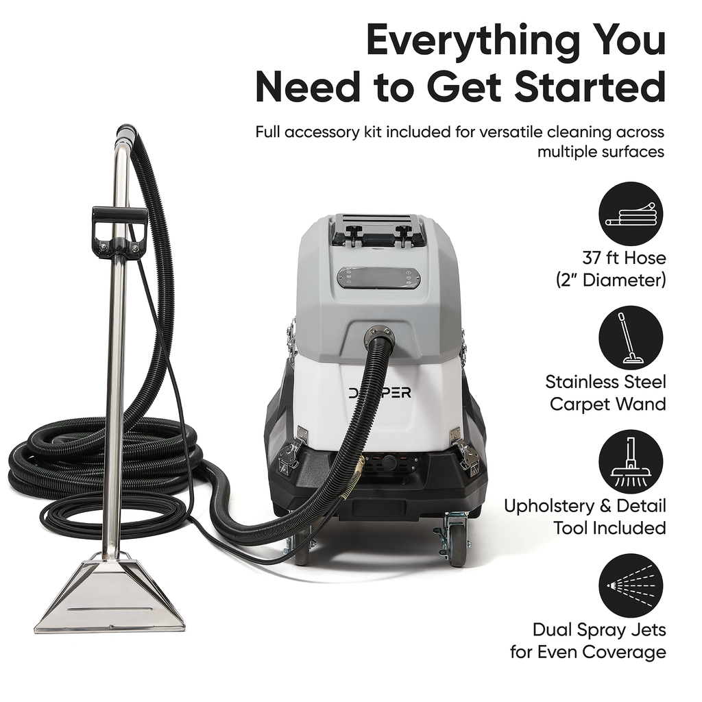 Hot Water Carpet and Upholstery Extractor Machine 8 Gal Tank