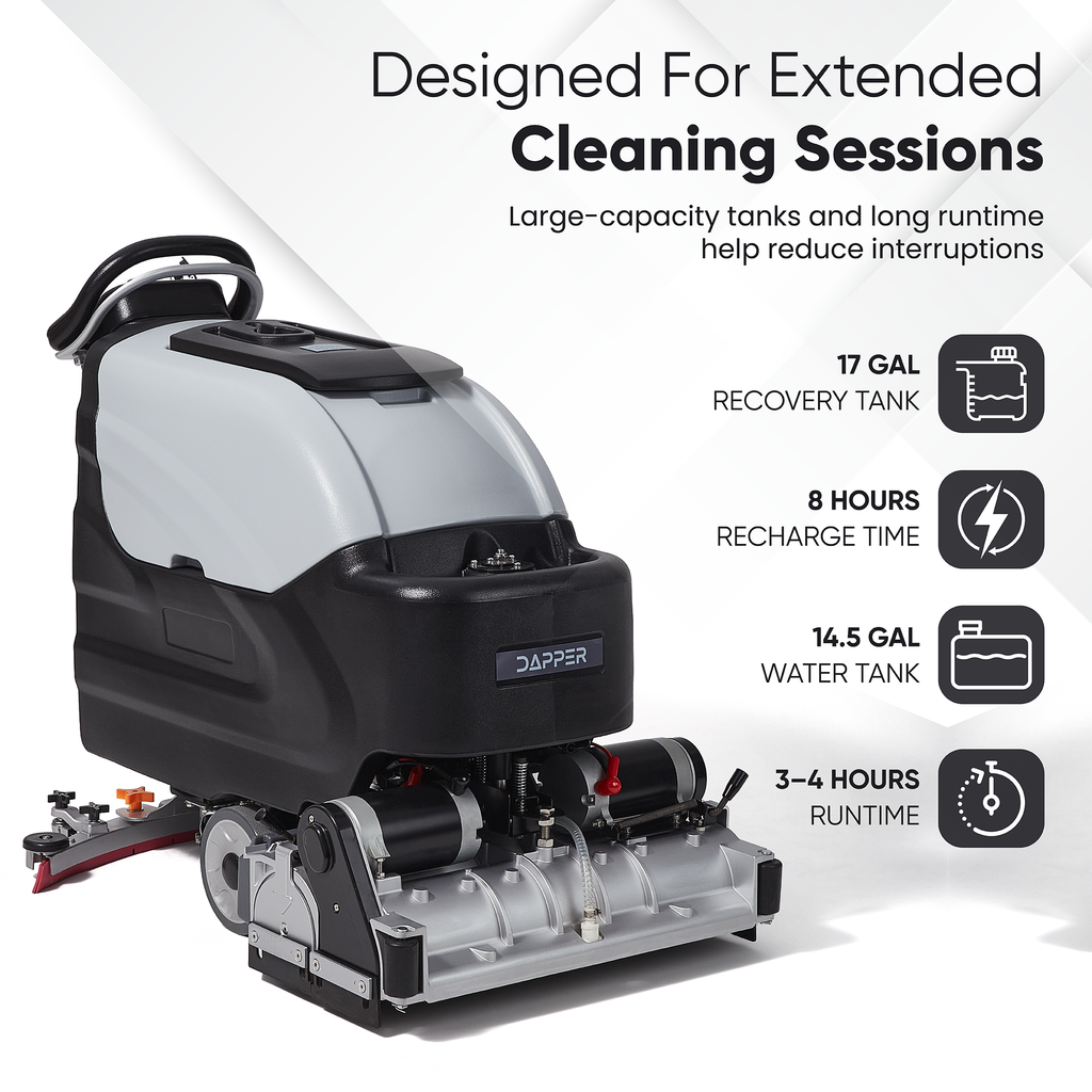 Self Propelled Sweep & Scrub Floor Cleaning Machine 25" Brush 35" Squeegee