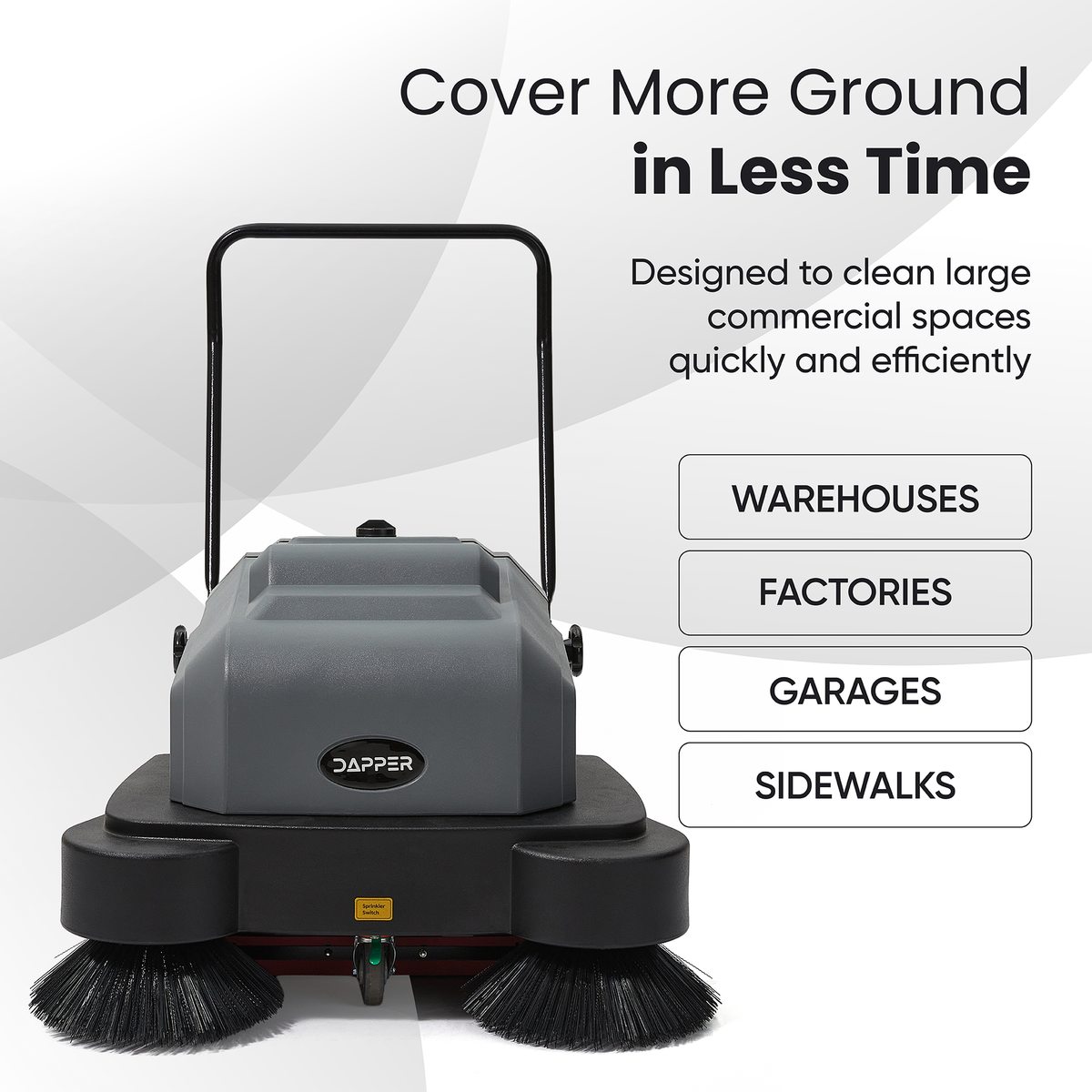 Battery Powered Floor Sweeper - 9 Gallon Capacity - 40" Sweeping Width