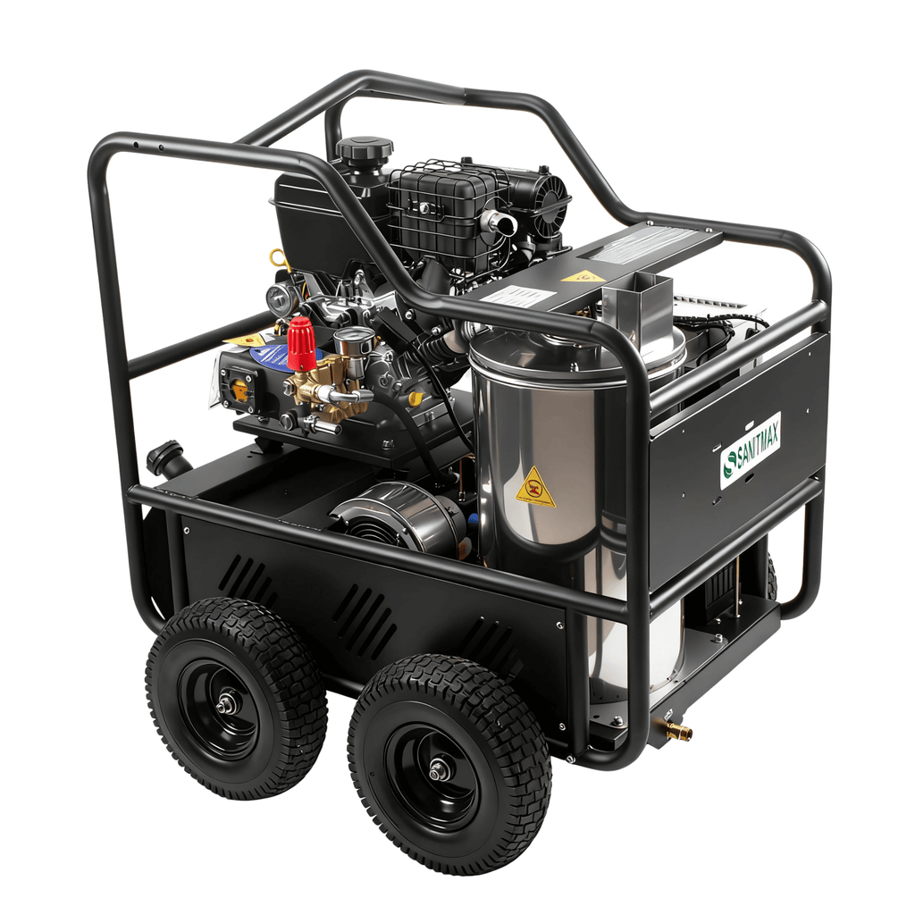 SM4000 Hot & Cold Water Gas Pressure Washer – 4,000 PSI, 4.0 GPM, Diesel Heated, Professional Contractor System