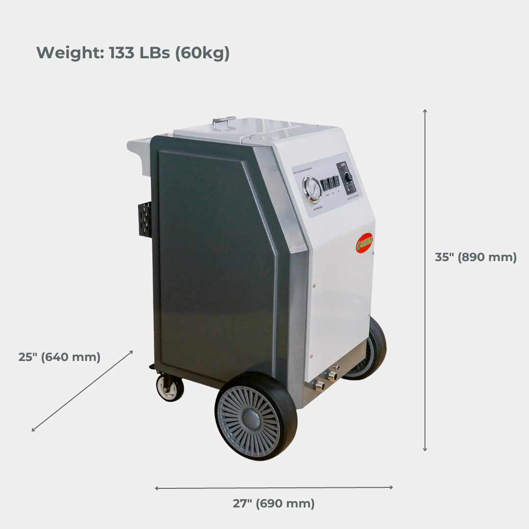 SM2000 Dry Ice Blasting Machine with 44 lb Hopper, Hand Control Spray Gun Kit, 5 Nozzles