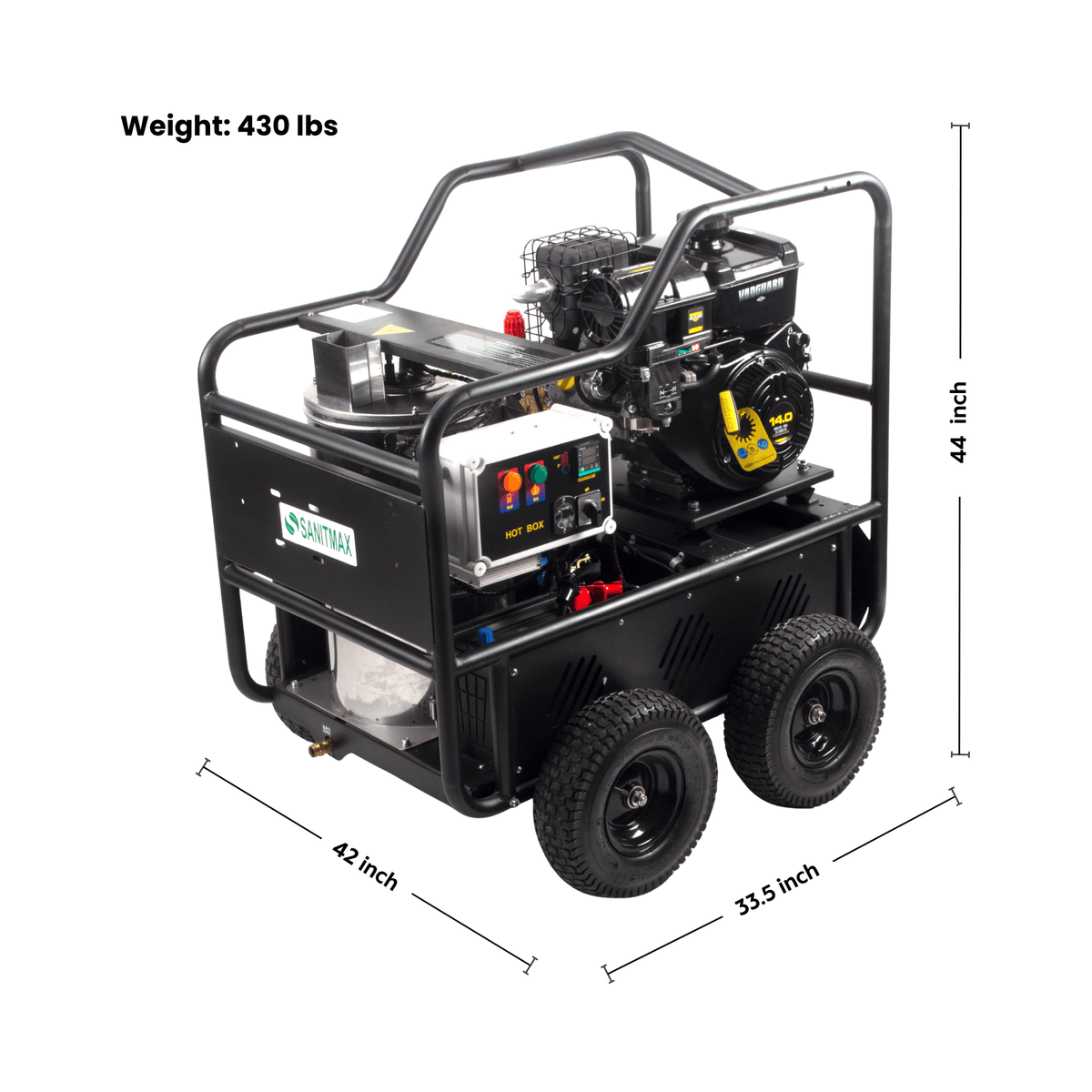 SM4000 Hot & Cold Water Gas Pressure Washer – 4,000 PSI, 4.0 GPM, Diesel Heated, Professional Contractor System