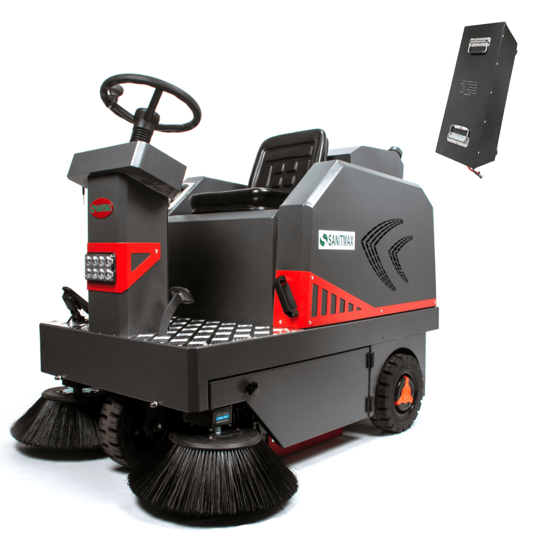 SM1250+ 49" Ride-On Industrial Floor Sweeper with Lithium Battery
